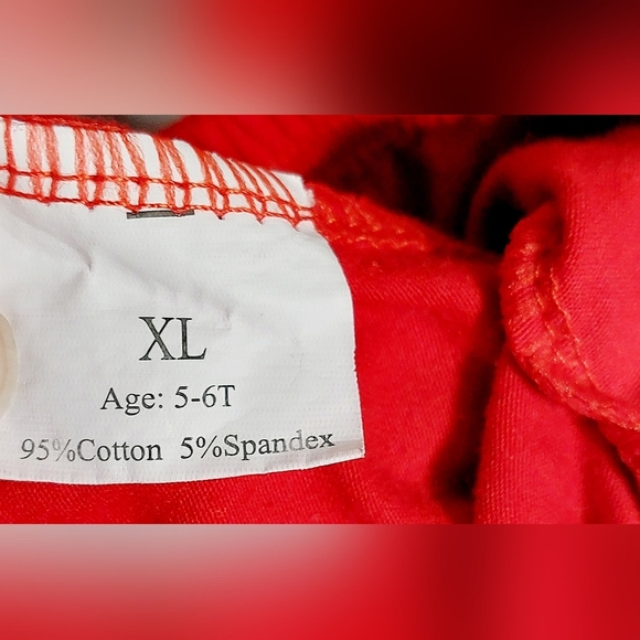 White and Red Floral Avocado Ruffle‎ Summer Outfit Girls 5-6 - Picture 2 of 5